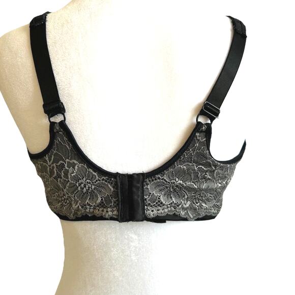 Bali Womens Bra 36DD Black Lace Comfort Indulgence Back Smoothing Style Sexy - Picture 3 of 6